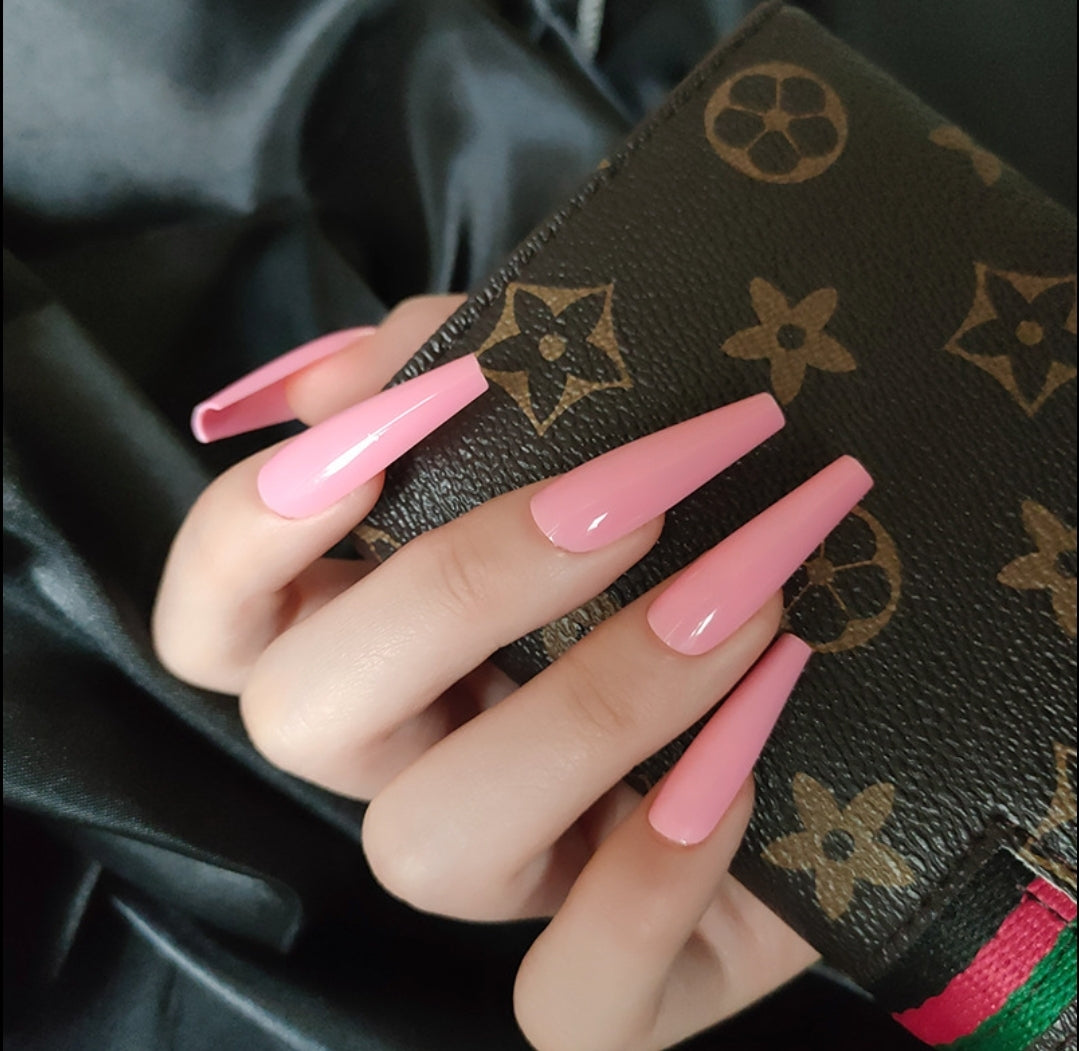 Louis Vuitton pink nails  Pink nails, Press on nails, Nails